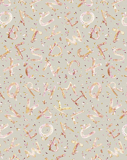 Обои Yana Svetlova Wallcoverings Art Prints ALPHABET03/MINTY