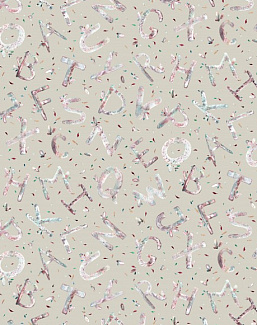 Обои Yana Svetlova Wallcoverings Art Prints ALPHABET05/SAND