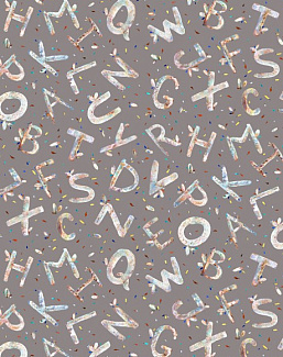 Обои Yana Svetlova Wallcoverings Art Prints ALPHABET07/COFFEE