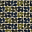Ткань Orla Kiely Wovens-Volume One SlubCottonAcornCup/DarkMarine