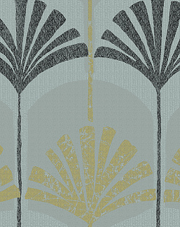 Ткань Cyan Stone Song of Leaf LA-SL0102
