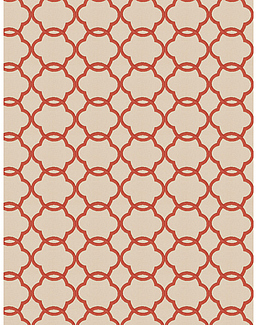 Ткань Fabricut Charlotte Moss Coral Carlotta/Persimmon