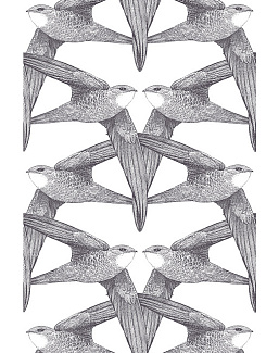 Панно и фотообои Bien Fait Papier Peint WhiteBirds/Anthracite