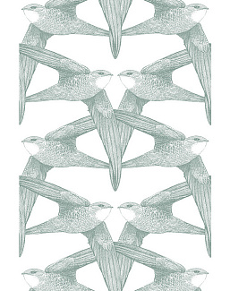 Панно и фотообои Bien Fait Papier Peint WhiteBirds/Celadon