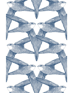 Панно и фотообои Bien Fait Papier Peint WhiteBirds/Indigo