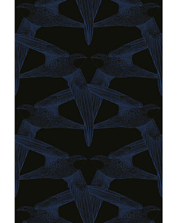 Панно и фотообои Bien Fait Papier Peint BlackBirds/Indigo