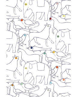 Панно и фотообои Bien Fait Papier Peint Animals/Anthracite