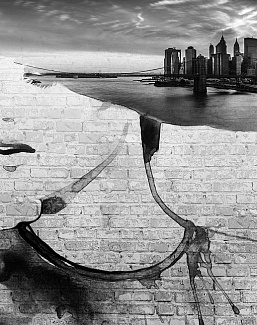 Обои Wall Street Grayscale 16964