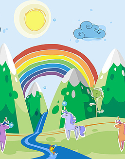 Обои Wall Street Unicorn Valley 20683