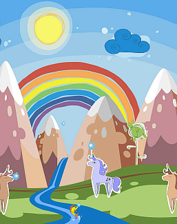 Обои Wall Street Unicorn Valley 20705