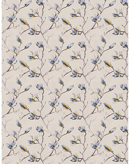 Ткань Fabricut Silk Nuances Lapis Pinkett floral/Horizont