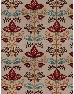 Ткань Fabricut Vignettes Vol.XVI Garden Lens floral/Cabernet