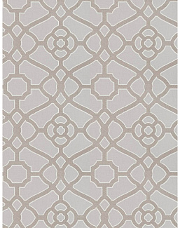 Ткань Fabricut Vignettes Vol.XVI Graphite Drama lattice/Silver