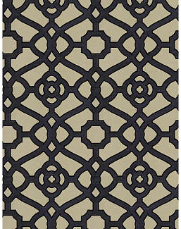 Ткань Fabricut Vignettes Vol.XVI Graphite DramaLattice/Black
