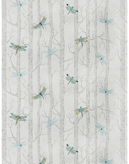 Ткань Fabricut Vignettes Vol.XVI Mineral Dragonfly/Aqua