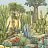 Обои Paul Montgomery Studio Book of Murals (Mural Sources) FL-070-DG/Aqua