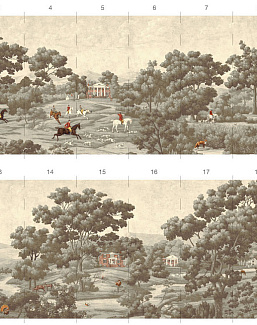 Обои Paul Montgomery Studio Book of Murals (Mural Sources) PN-990-JC/Sepia Antiqued
