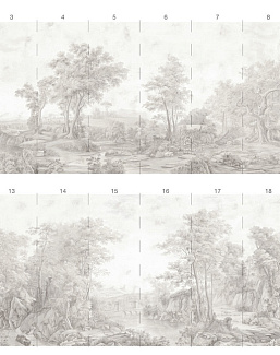 Обои Paul Montgomery Studio Book of Murals (Mural Sources) PN-210-PS/Grey