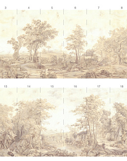 Обои Paul Montgomery Studio Book of Murals (Mural Sources) PN-210-PS/Sepia