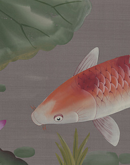 Обои Fromental Modern Chinois Carp and Moon/Honshu