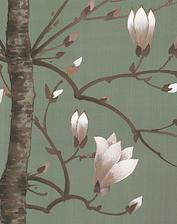 Обои Fromental Modern Chinois Magnolia/Tourmaline