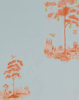 Обои Andrew Martin The Kit Kemp Pear Tree/Sunset Orange