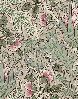 Ткань Серебрянная Студия (Silver Studio) Woodnote D607/02/V