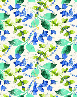 Ткань Galleria Arben Alicante Leaves/Blue