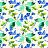 Ткань Galleria Arben Alicante Leaves/Blue