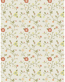 Ткань Fabricut Chromatics Vol.XXV Coral Epistle floral/Coral garden