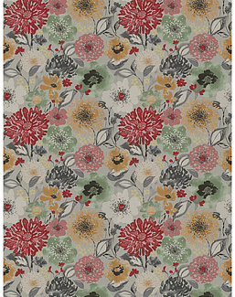 Ткань Fabricut Chromatics Vol.XXV Coral Spondee floral/Multi