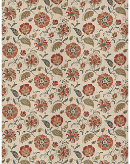 Ткань Fabricut Chromatics Vol.XXV Coral Rondeau floral/Harvest