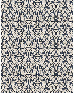 Ткань Fabricut Chromatics Vol.XXV Indigo Elegy Damask/Navy