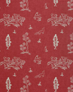 Ткань Andrew Martin The Kit Kemp Friendly Folk/Huntsman Red
