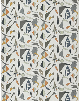 Ткань Fabricut Artfully Modern Watercolor GraphicShape/Apricot