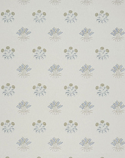 Ткань William Morris At Home Kelmscott Gardens Volume I Lily Flower Embroidery/Woad