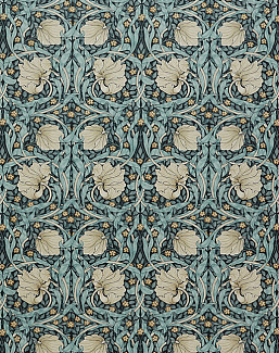 Ткань William Morris At Home Kelmscott Gardens Volume I Pimpernel Velvet/Indigo