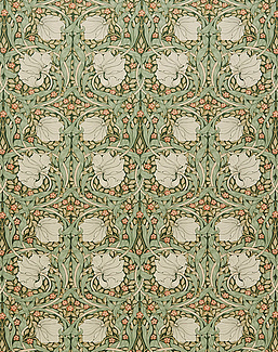 Ткань William Morris At Home Kelmscott Gardens Volume I Pimpernel Velvet/Nettle
