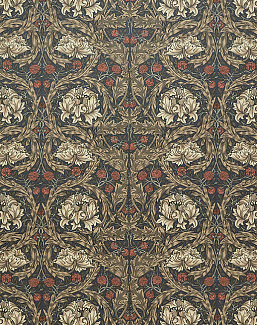 Ткань William Morris At Home Kelmscott Gardens Volume II African Marigold Velvet/Walnut