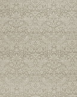 Ткань William Morris At Home Kelmscott Gardens Volume II Strawberry Thief Woven/Limestone