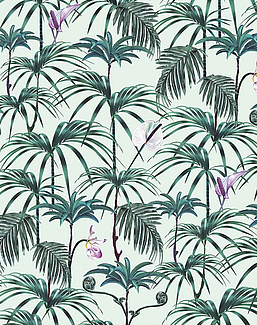 Обои Witch & Watchman Wallpaper Collection Elysian Palms Green