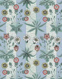 Панно и фотообои House Of Hackney London 1 Daisy Stripe/Ether Blue