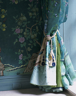 Обои De Gournay Chinoiserie Jardinieres &Citrus Trees/C-075