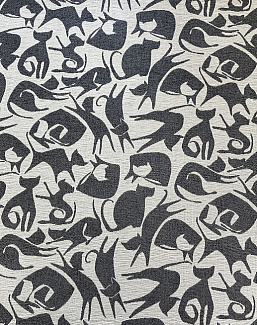 Ткань Galleria Arben Vincent Cool for Cats/948/Charcoal