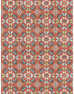 Ткань Trend Echo Citrus/Coral 05144/Coral