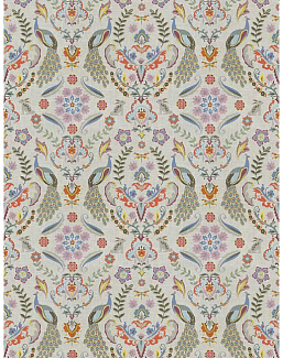 Ткань Trend Echo Citrus/Coral 05132/LinenMulti