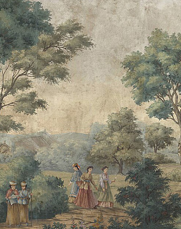 Обои Paul Montgomery Studio Fine Painted Wallpapers English Mural