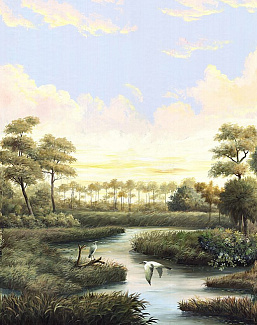 Обои Paul Montgomery Studio Fine Painted Wallpapers Low Country