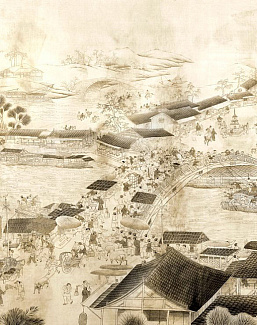 Обои Paul Montgomery Studio Fine Painted Wallpapers Town in Song Dynasty