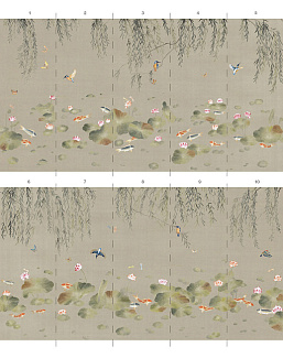 Обои Paul Montgomery Studio Endur Collection (Mural Sources) E-FL-019-AC-SS/Silver